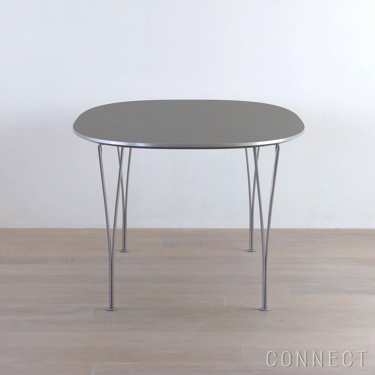 FRITZ HANSEN（フリッツ・ハンセン） / TABLE SERIES（テーブルシリーズ）B616 / スーパー楕円テーブル / グレー / クローム脚