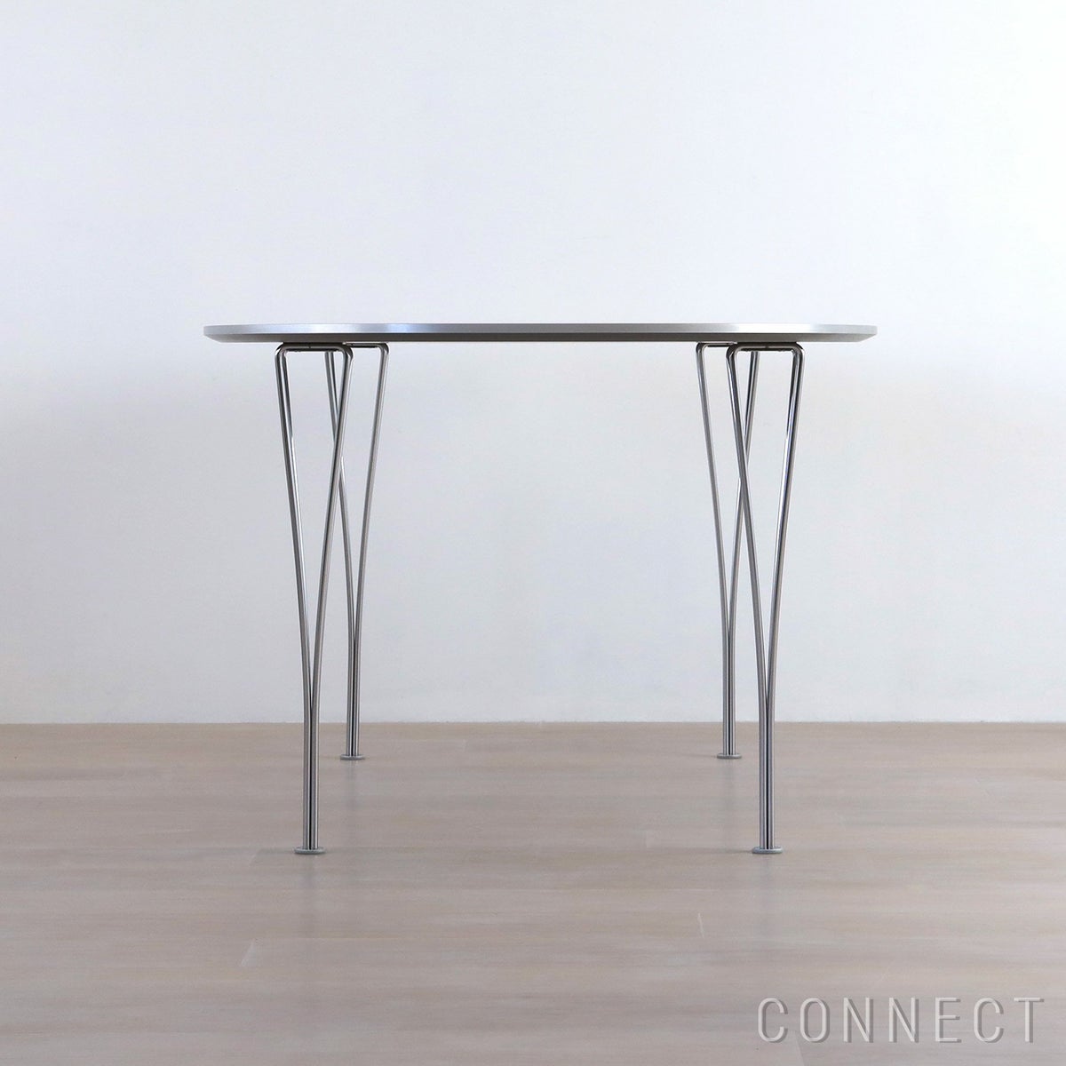 FRITZ HANSEN（フリッツ・ハンセン） / TABLE SERIES（テーブルシリーズ）B616 / スーパー楕円テーブル / グレー / クローム脚