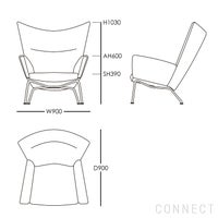 CARL HANSEN & SON（カール・ハンセン＆サン） / CH445 WING CHAIR（ウィングチェア） / ステンレススチール / Thor 301