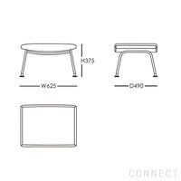 CARL HANSEN & SON（カール・ハンセン＆サン） / CH446 FOOT STOOL（ウィングチェア用フットスツール） / ステンレススチール / Thor 301