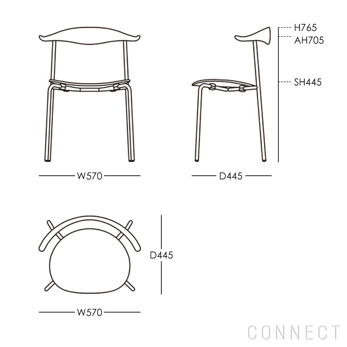 CARL HANSEN & SON（カール・ハンセン＆サン） / CH88T / オーク材・ソープ仕上げ・ブラック脚 / ダイニングチェア