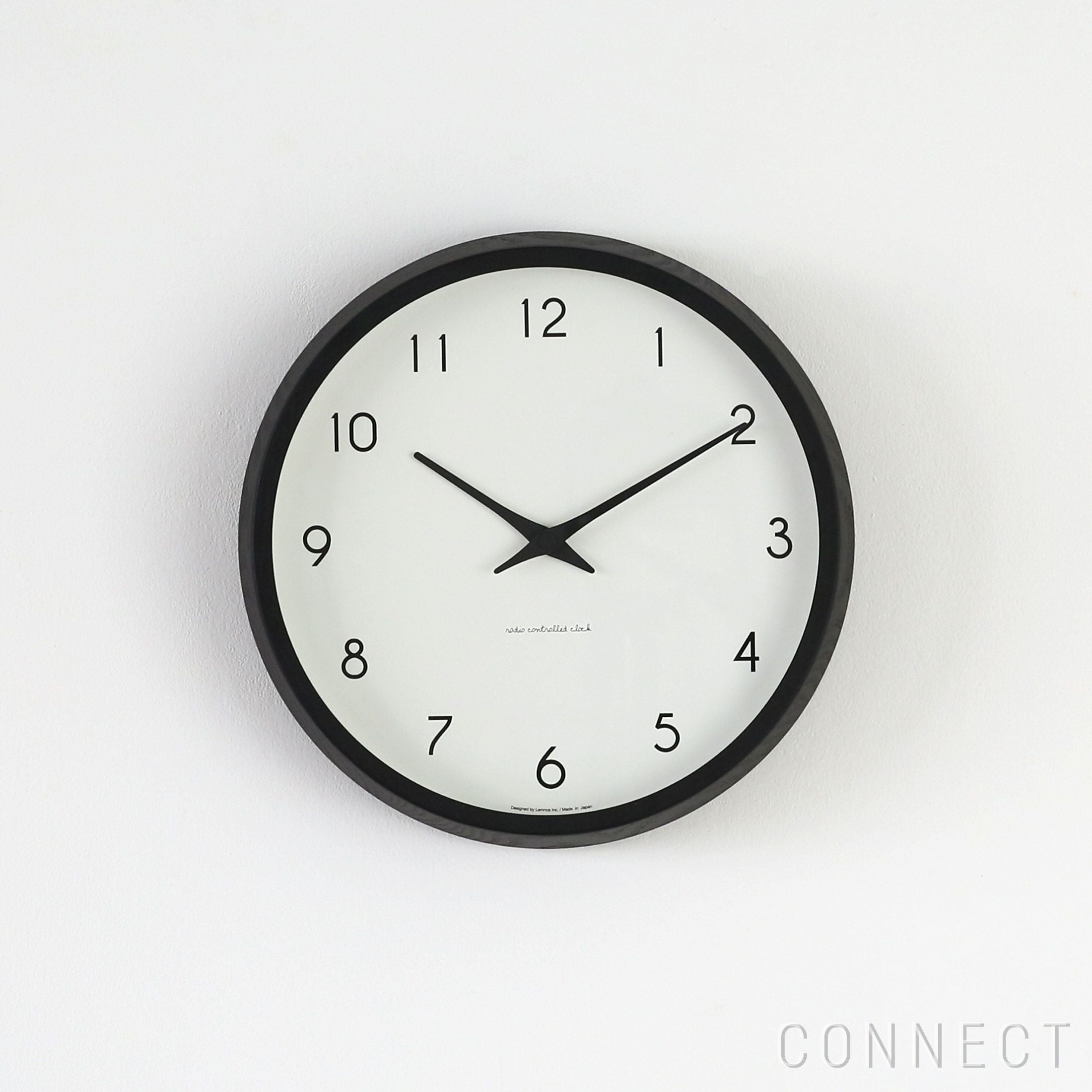 Lemnos（レムノス） / Campagne（カンパーニュ） ブラック / オーク・ウレタン塗装 掛け時計 電波時計【CONNECT別注】