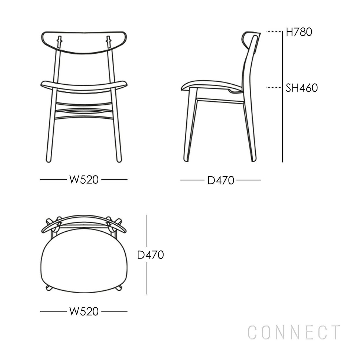 CARL HANSEN & SON（カール・ハンセン＆サン） / CH30P / ウォルナット材・オイル仕上げ / Fiord 981 / ダイニングチェア