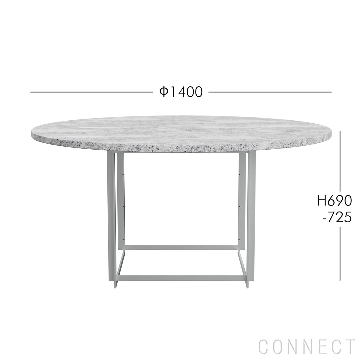 FRITZ HANSEN（フリッツ・ハンセン） / PK54（ピーケー54） / ファウスケ大理石 ロール仕上げ（グレーホワイト） / ダイニングテーブル / Φ140cm