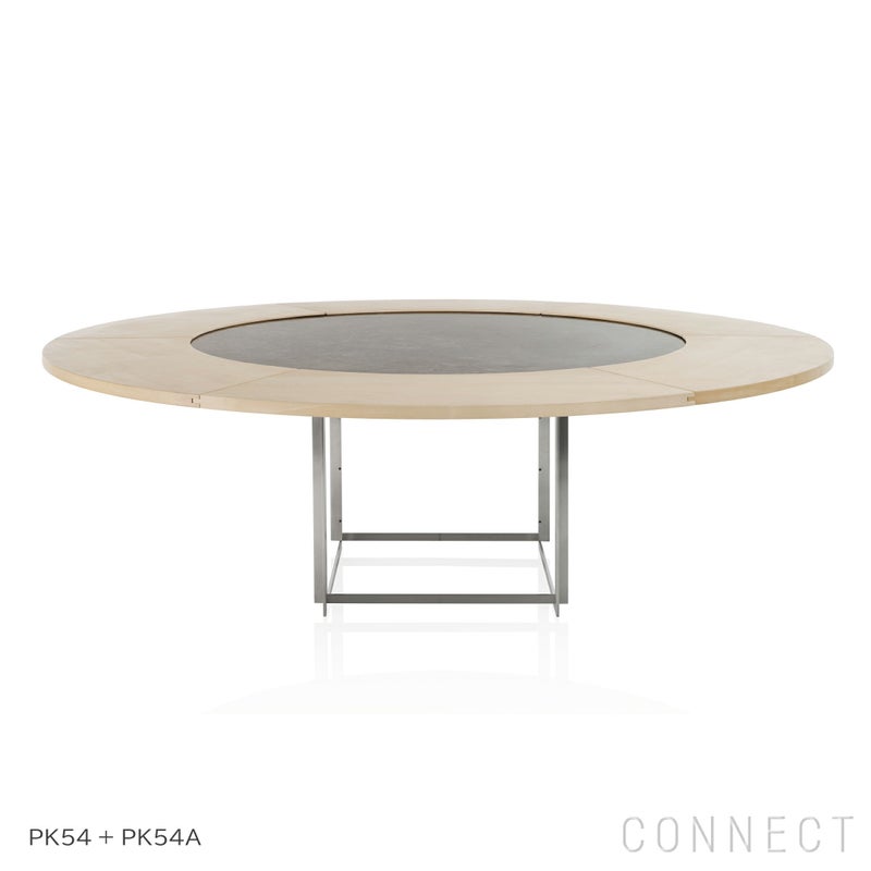 FRITZ HANSEN（フリッツ・ハンセン） / PK54（ピーケー54） / ファウスケ大理石 ロール仕上げ（グレーホワイト） / PK54A / PK54用リング状延長テーブル付き / ダイニングテーブル