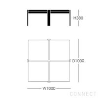 FRITZ HANSEN（フリッツ・ハンセン） / PK65（ピーケー65） / ファウスケ大理石 ロール仕上げ（グレーホワイト） / コーヒーテーブル / 100×100cm