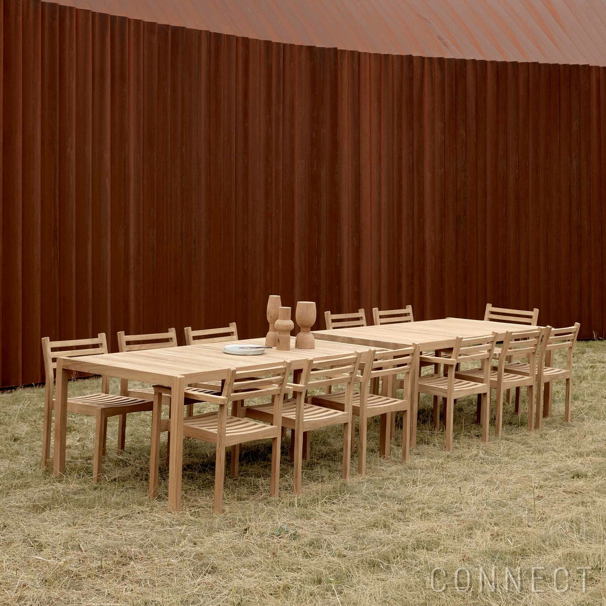 CARL HANSEN & SON （カール・ハンセン＆サン） / AH502 Outdoor Dining Chair with Armrest（AHアウトドアシリーズ） / チーク材・無塗装 / ダイニングチェア