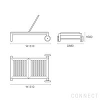 CARL HANSEN & SON （カール・ハンセン＆サン） / AH604 Outdoor Lounger（AHアウトドアシリーズ） / チーク材・無塗装 / リクライニングチェア