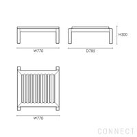 CARL HANSEN & SON （カール・ハンセン＆サン） / AH604F Outdoor Lounger Footrest（AHアウトドアシリーズ） / チーク材・無塗装 / フットレスト