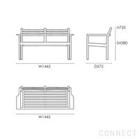 CARL HANSEN & SON （カール・ハンセン＆サン） / AH701 Outdoor Lounge Sofa（AHアウトドアシリーズ） / チーク材・無塗装 / ラウンジソファ