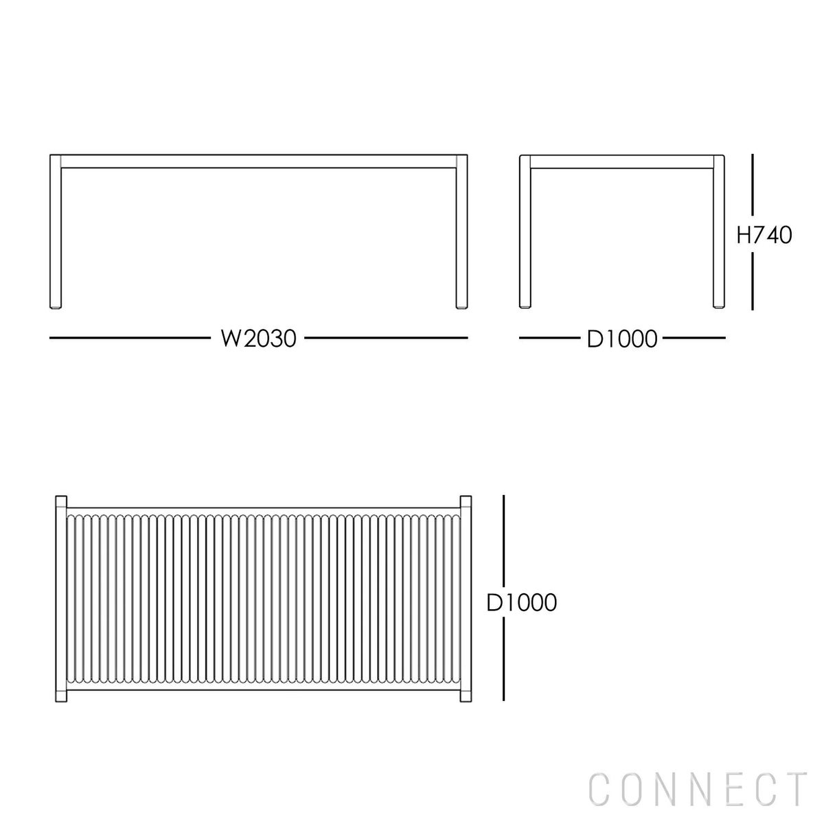 CARL HANSEN & SON （カール・ハンセン＆サン） / AH901 Outdoor Dining Table（AHアウトドアシリーズ） / チーク材・無塗装 / ダイニングテーブル