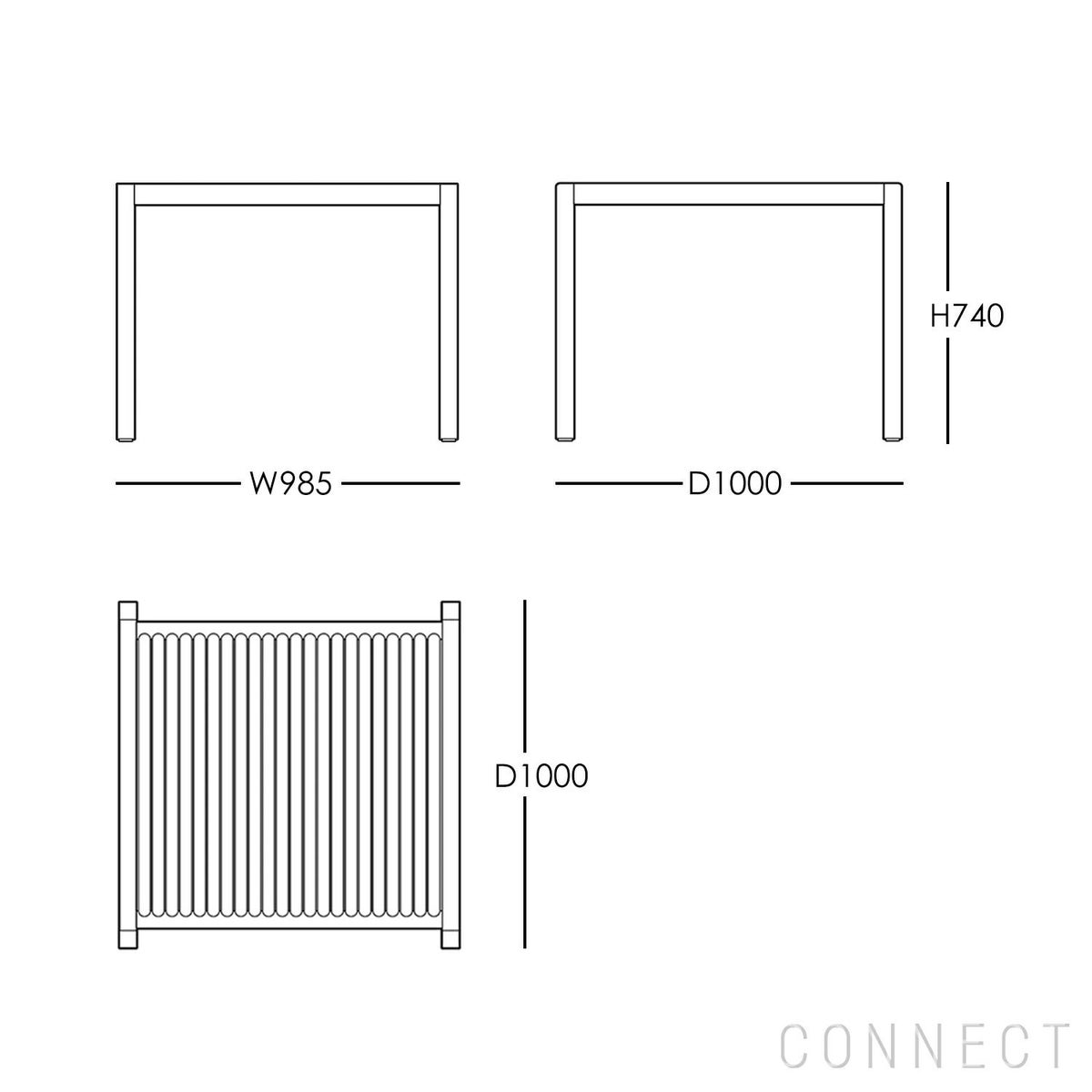 CARL HANSEN & SON （カール・ハンセン＆サン） / AH902 Outdoor Dining Table, square（AHアウトドアシリーズ） / チーク材・無塗装 / ダイニングテーブル