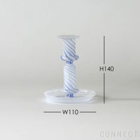 HAY（ヘイ） / FLARE STRIPE MILK M（キャンドルホルダー） / ブルー / 14cm