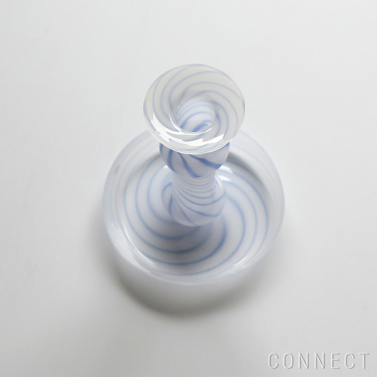 HAY（ヘイ） / FLARE STRIPE MILK M（キャンドルホルダー） / ブルー / 14cm