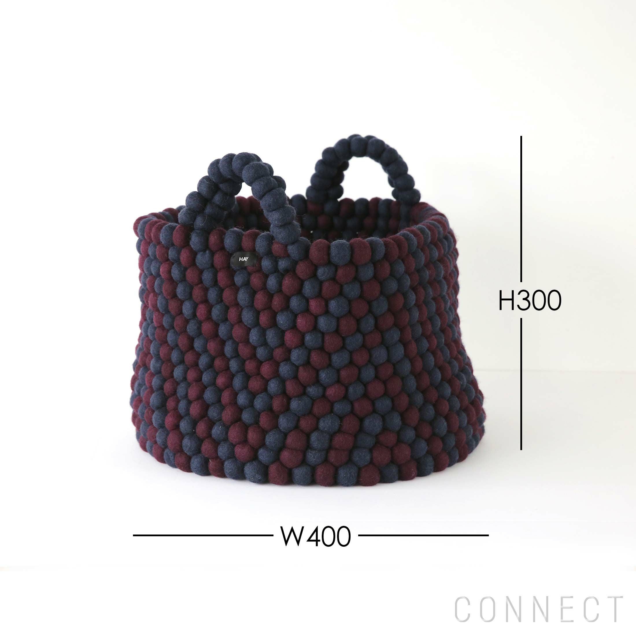 在庫限り】HAY（ヘイ） / BEAD BASKET WITH HANDLE（バスケット