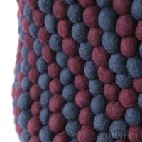 HAY（ヘイ） / BEAD BASKET WITH HANDLE（バスケット） / バーガンディシェブロン / フェルト製収納バスケット