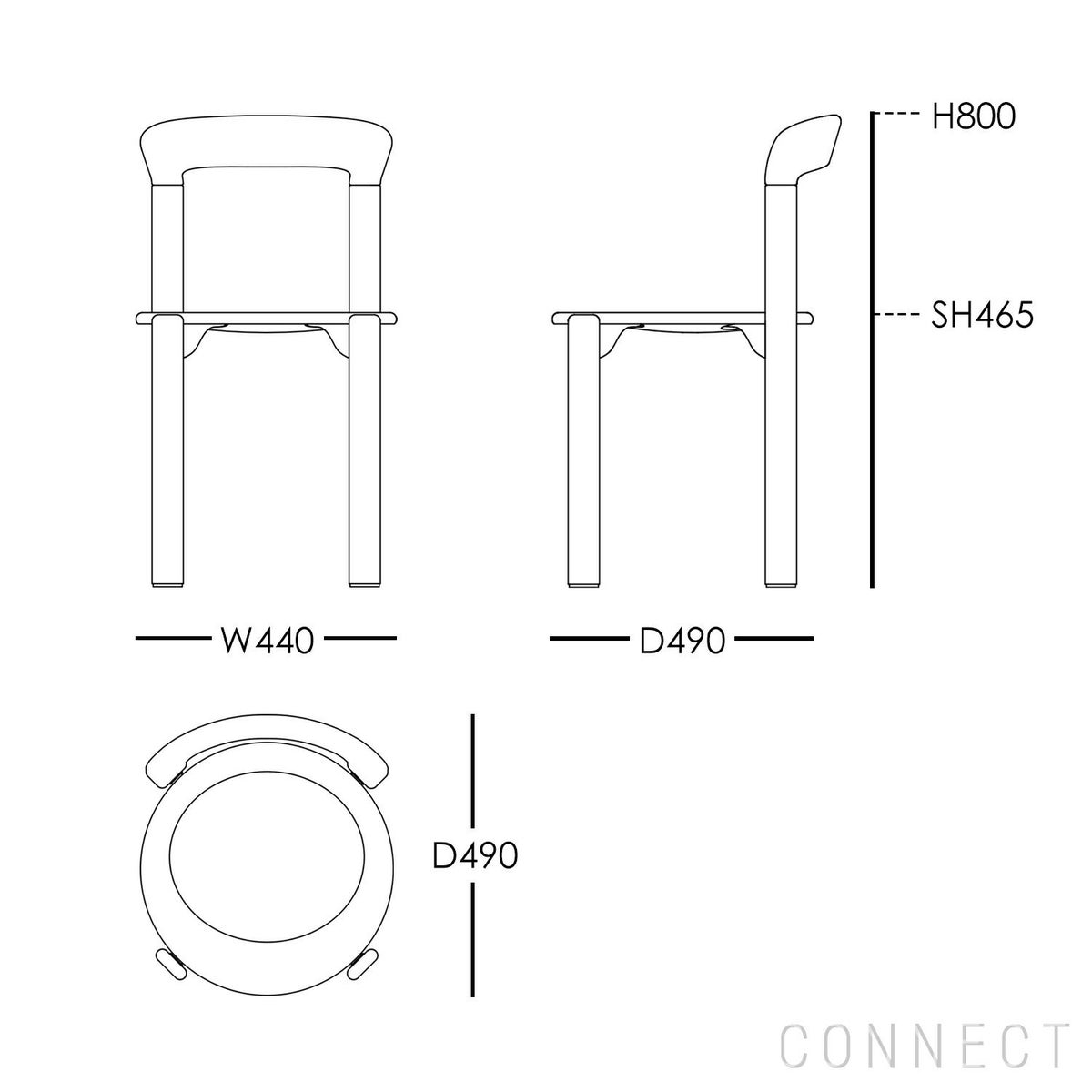 HAY（ヘイ） / REY CHAIR（レイチェア） / フォールグリーン / ダイニングチェア