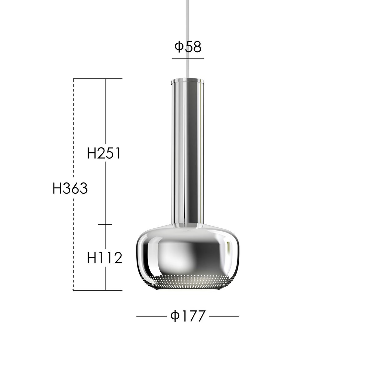Louis Poulsen（ルイスポールセン） / VL 56 Pendant（VL56 ペンダント） / シルヴァー・クローム / ペンダントライト
