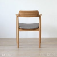 MARUNI COLLECTION（マルニコレクション） / HIROSHIMA（ヒロシマ） / アームチェア（張座）/ オーク材 / ウレタン樹脂塗装（ナチュラルクリア） / M-02 Remix#3E02 ウォームグレー136