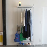 HAY（ヘイ） / PIER SYSTEM 1041 1 COLUMN（ピアシステム） / ハンガーラック＋クロムワイヤーシェルフ / W82×D31.5×H209 / 壁面収納