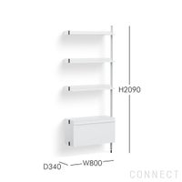 HAY（ヘイ） / PIER SYSTEM 130 ADD-ON（ピアシステム） / シェルフ＋キャビネット / W80×D34×H209 / 壁面収納