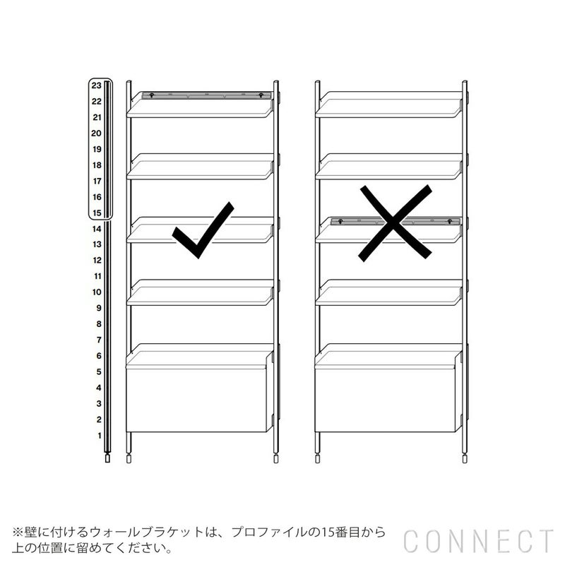 HAY（ヘイ） / PIER SYSTEM 132 2 COLUMNS（ピアシステム） / シェルフ＋キャビネット / W162×D34×H209 / 壁面収納