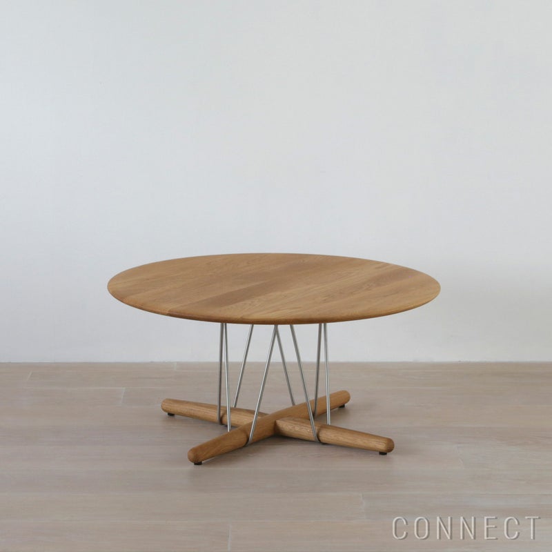 CARL HANSEN & SON （カール・ハンセン＆サン） E021 / EMBRACE LOUNGE TABLE / オーク材・オイル仕上げ・ブラック脚 / φ80cm / コーヒーテーブル