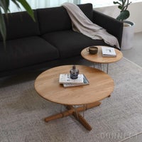 CARL HANSEN & SON （カール・ハンセン＆サン） E021 / EMBRACE LOUNGE TABLE / オーク材・オイル仕上げ・ブラック脚 / φ80cm / コーヒーテーブル