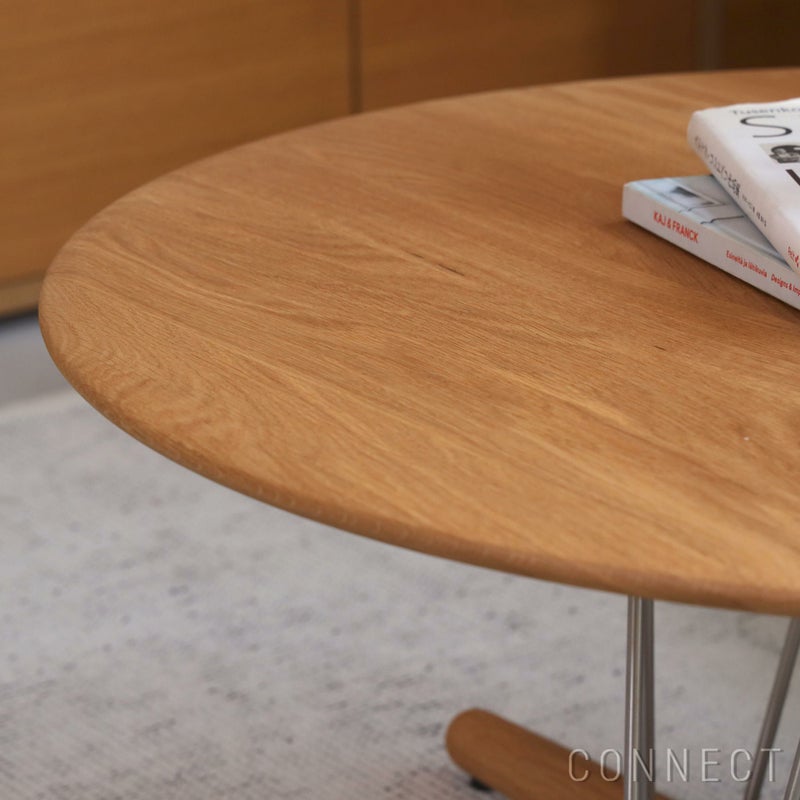 CARL HANSEN & SON （カール・ハンセン＆サン） E021 / EMBRACE LOUNGE TABLE / オーク材・オイル仕上げ・ブラック脚 / φ80cm / コーヒーテーブル