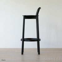 【アウトレット】Karimoku New Standard（カリモクニュースタンダード） / CASTOR BARSTOOL High with backrest（キャストールバースツール ハイ ウィズ バックレスト） / ブラック