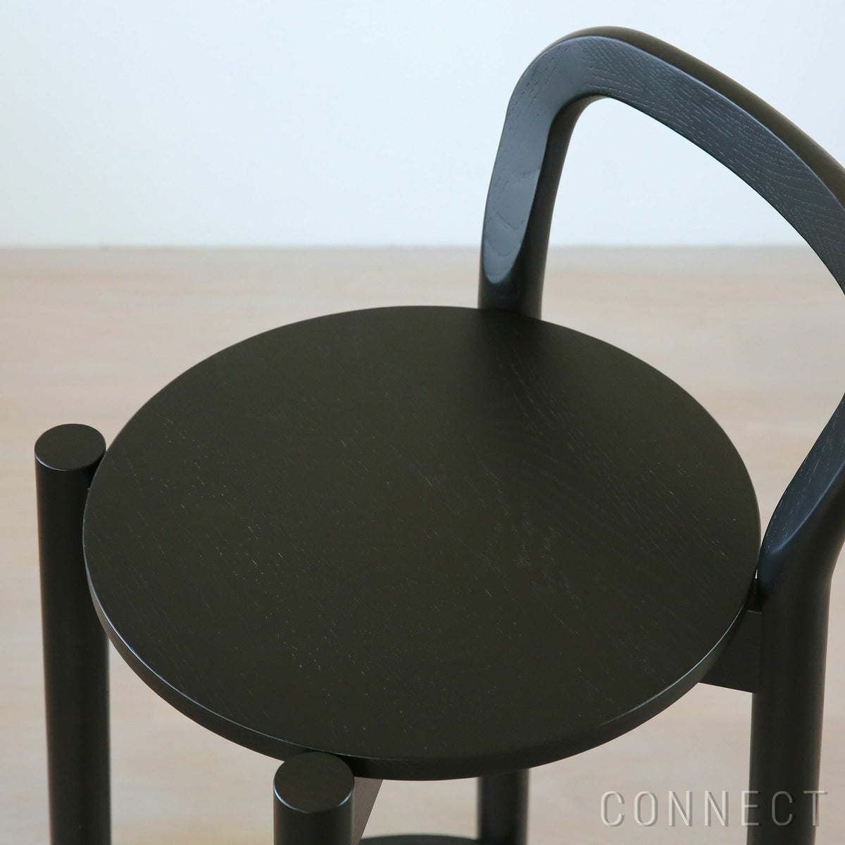 【アウトレット】Karimoku New Standard（カリモクニュースタンダード） / CASTOR BARSTOOL High with backrest（キャストールバースツール ハイ ウィズ バックレスト） / ブラック