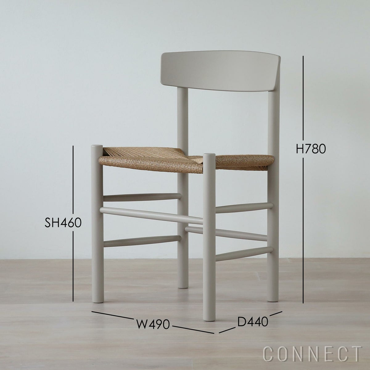 FREDERICIA（フレデリシア） / J39（モーエンセンチェア・シェーカーチェア） / ビーチ材・ラッカー仕上げ / Pebble grey（ぺブルグレー）