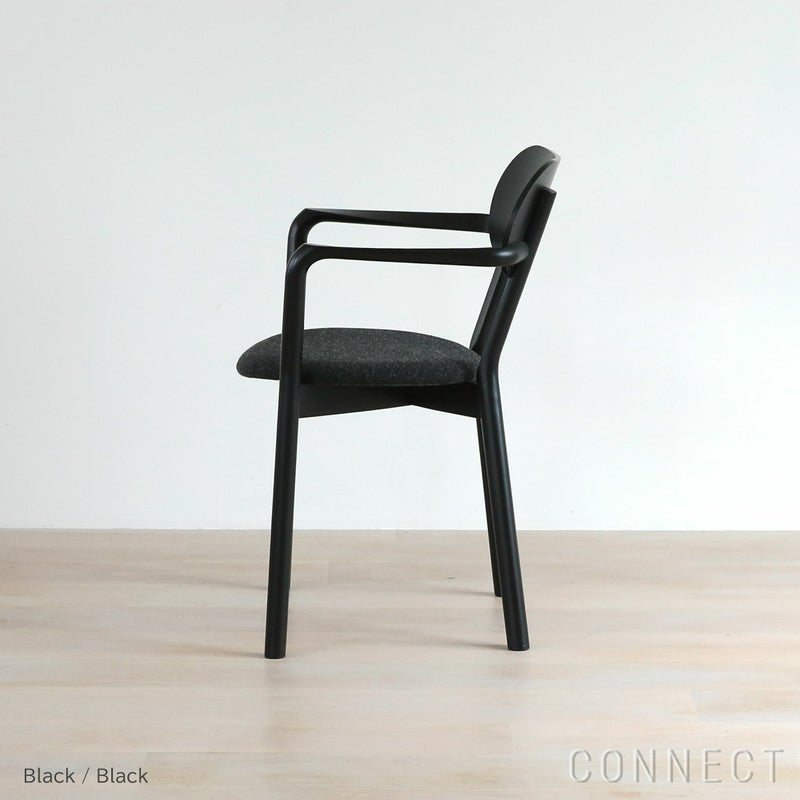 【アウトレット】Karimoku New Standard（カリモクニュースタンダード） / CASTOR ARMCHAIR PLUS PAD（キャストールアームチェア プラスパッド） / ブラック
