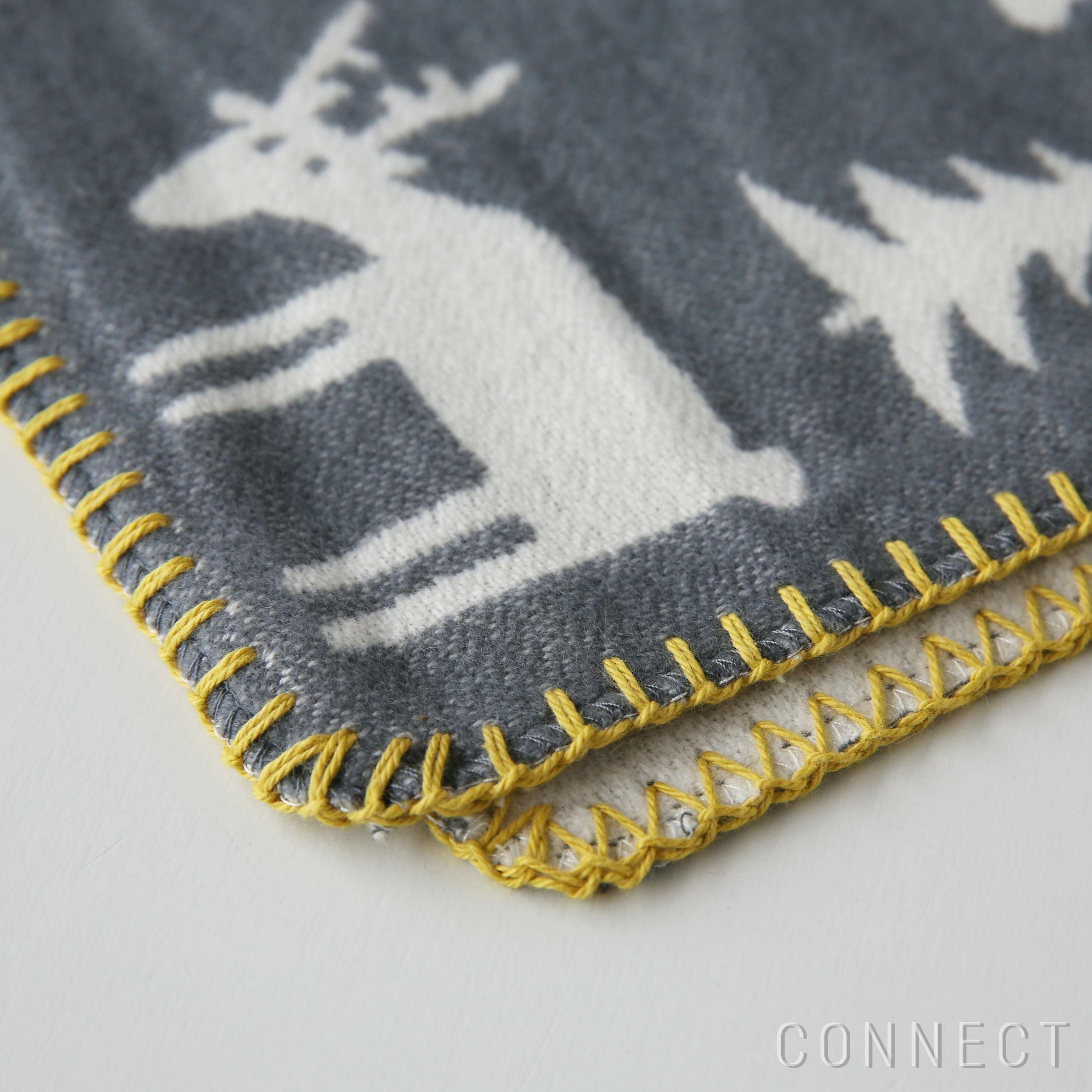 KLIPPAN（クリッパン） / ライトコットン　ミニブランケット　フォレスト / グレー　70×90cm