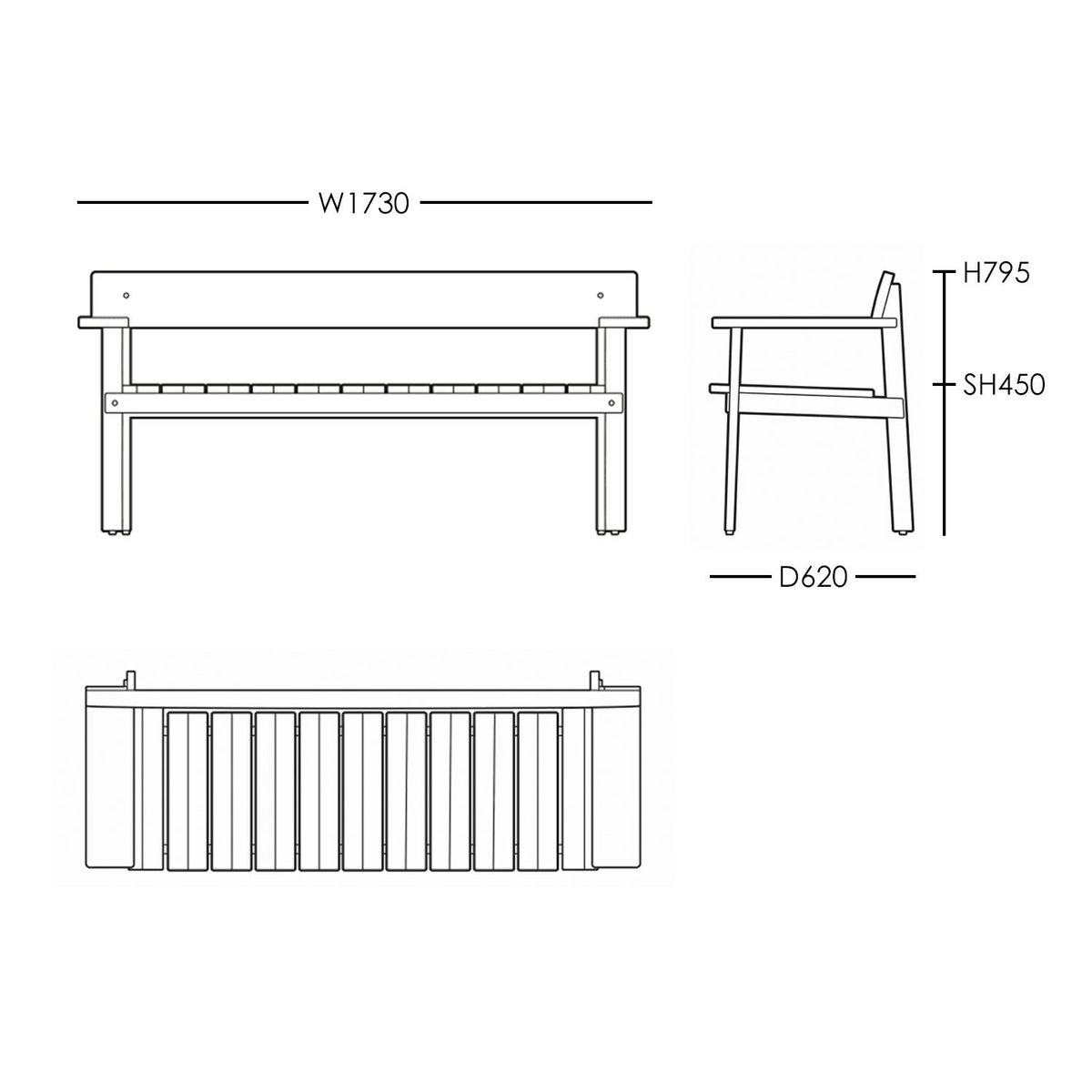 CARL HANSEN & SON （カール・ハンセン＆サン） / GL101 / TIMBUR OUTDOOR BENCH（ティンバーアウトドアベンチ） / ベンチ
