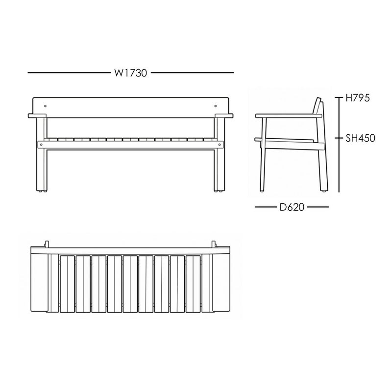 CARL HANSEN & SON （カール・ハンセン＆サン） / GL101 / TIMBUR OUTDOOR BENCH（ティンバーアウトドアベンチ） / ベンチ