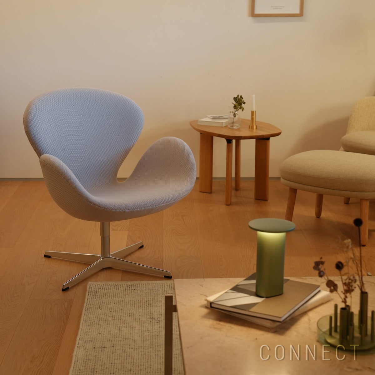 FRITZ HANSEN（フリッツ・ハンセン） / SWAN（スワンチェア） / SERPENTINE（サーペンタイン） Grey / Beige（0118） / ラウンジチェア