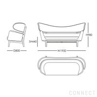 HOUSE OF FINN JUHL（ハウス・オブ・フィンユール） / BAKER SOFA（ベイカーソファ） / ウォルナット材・オイル仕上げ / Hallingdal 110・376（ハリンダル） / ソファ