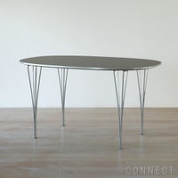 FRITZ HANSEN（フリッツ・ハンセン） / TABLE SERIES（テーブルシリーズ）B611 / スーパー楕円テーブル / グレー / クローム脚