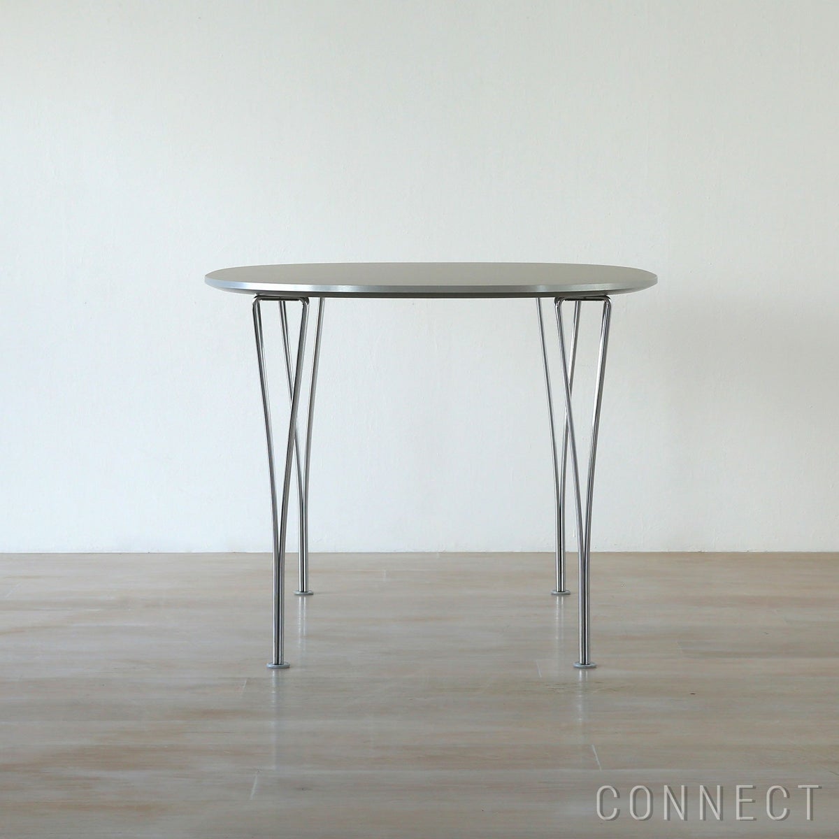 FRITZ HANSEN（フリッツ・ハンセン） / TABLE SERIES（テーブルシリーズ）B611 / スーパー楕円テーブル / グレー / クローム脚