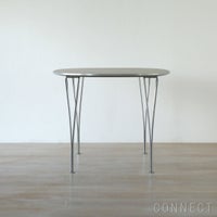 FRITZ HANSEN（フリッツ・ハンセン） / TABLE SERIES（テーブルシリーズ）B611 / スーパー楕円テーブル / グレー / クローム脚