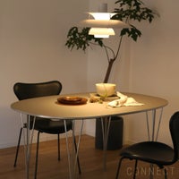 FRITZ HANSEN（フリッツ・ハンセン） / TABLE SERIES（テーブルシリーズ）B611 / スーパー楕円テーブル / グレー / クローム脚