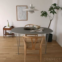 FRITZ HANSEN（フリッツ・ハンセン） / TABLE SERIES（テーブルシリーズ）B611 / スーパー楕円テーブル / グレー / クローム脚
