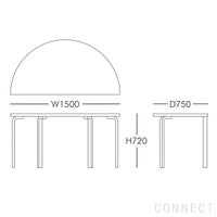 Artek（アルテック） / TABLE 96 / バーチ材 / 天板・ホワイトラミネート / 150×75cm / テーブル