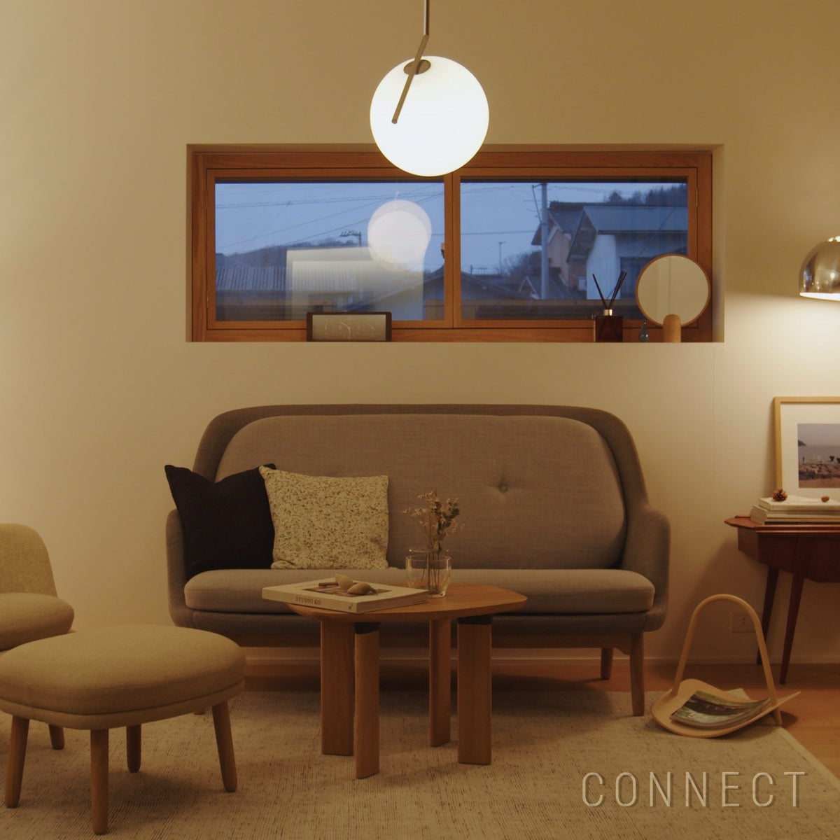 FRITZ HANSEN（フリッツ・ハンセン） / FRI SOFA（フリソファ） / ウッドベース / Canvas（キャンバス）0134 グレー×0124 ライトグレー