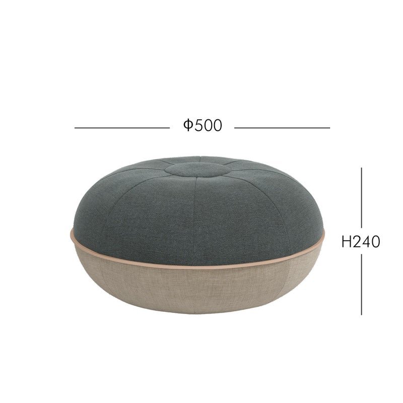 【2025年新色】FRITZ HANSEN（フリッツ・ハンセン） / Cecilie Manz（セシリエ・マンツ） / POUF（プフ）S / スチールグレー / ペールイエロー