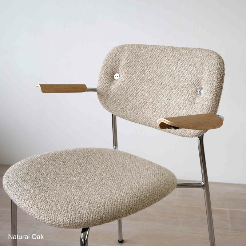 Audo Copenhagen（オドー・コペンハーゲン） / CO DINING CHAIR（コ ダイニング チェア）/ アームチェア / Natural Oak / Audo Bouclé（オドー ブークレ）02 / クロームベース