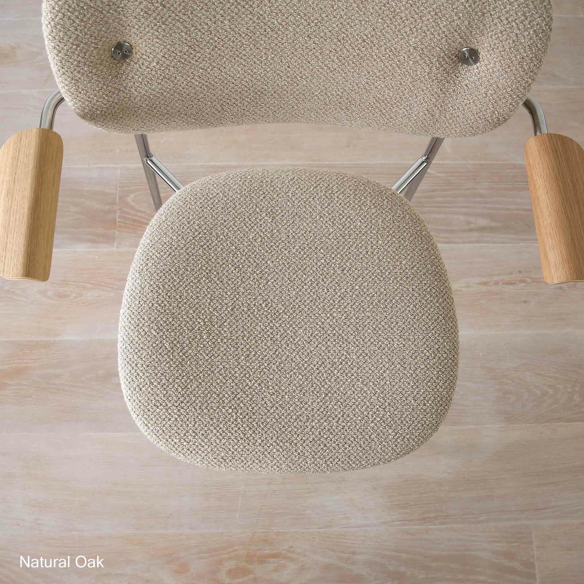 Audo Copenhagen（オドー・コペンハーゲン） / CO DINING CHAIR（コ ダイニング チェア）/ アームチェア / Natural Oak / Audo Bouclé（オドー ブークレ）02 / クロームベース