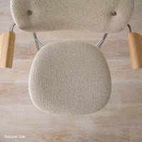Audo Copenhagen（オドー・コペンハーゲン） / CO DINING CHAIR（コ ダイニング チェア）/ アームチェア / Natural Oak / Audo Bouclé（オドー ブークレ）02 / クロームベース