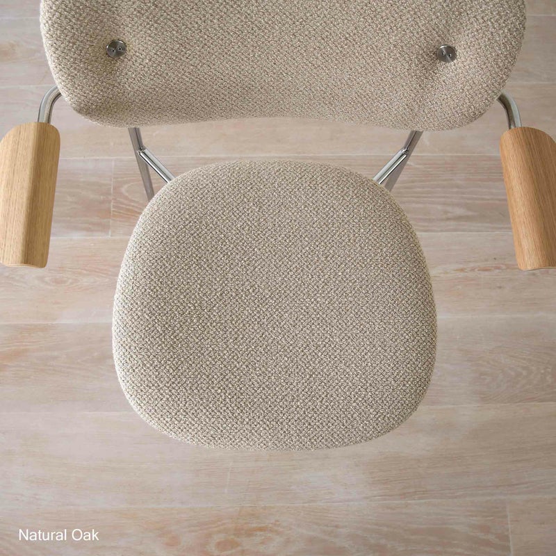 Audo Copenhagen（オドー・コペンハーゲン） / CO DINING CHAIR（コ ダイニング チェア）/ アームチェア / Natural Oak / Audo Bouclé（オドー ブークレ）02 / クロームベース